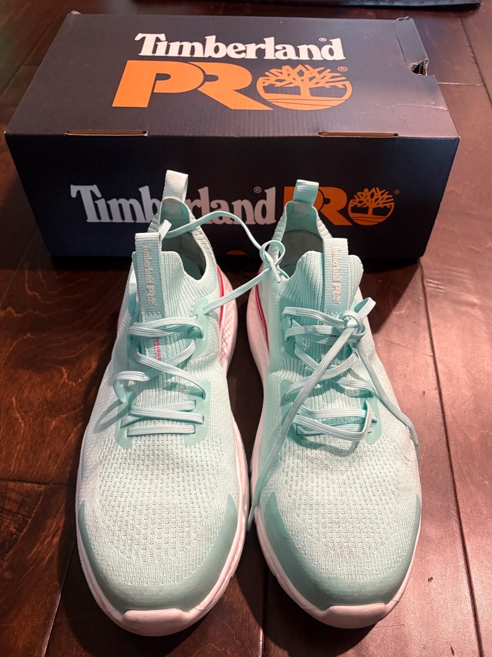Timberland PRO Setra Knit Composite Safety Toe Work Shoes Aqua Mint Size 9 W